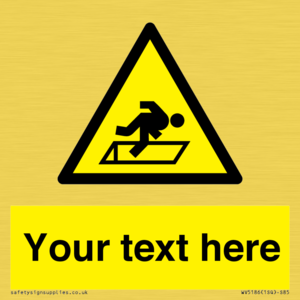 Custom Warning Hatch Sign